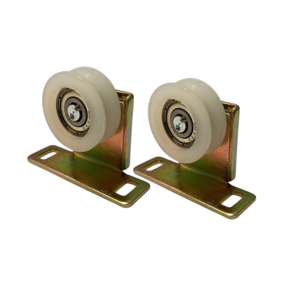 Roldana Concavo 1 1/8" Nylon C/rolamento Porta Madeira 2 Pcs Jocec