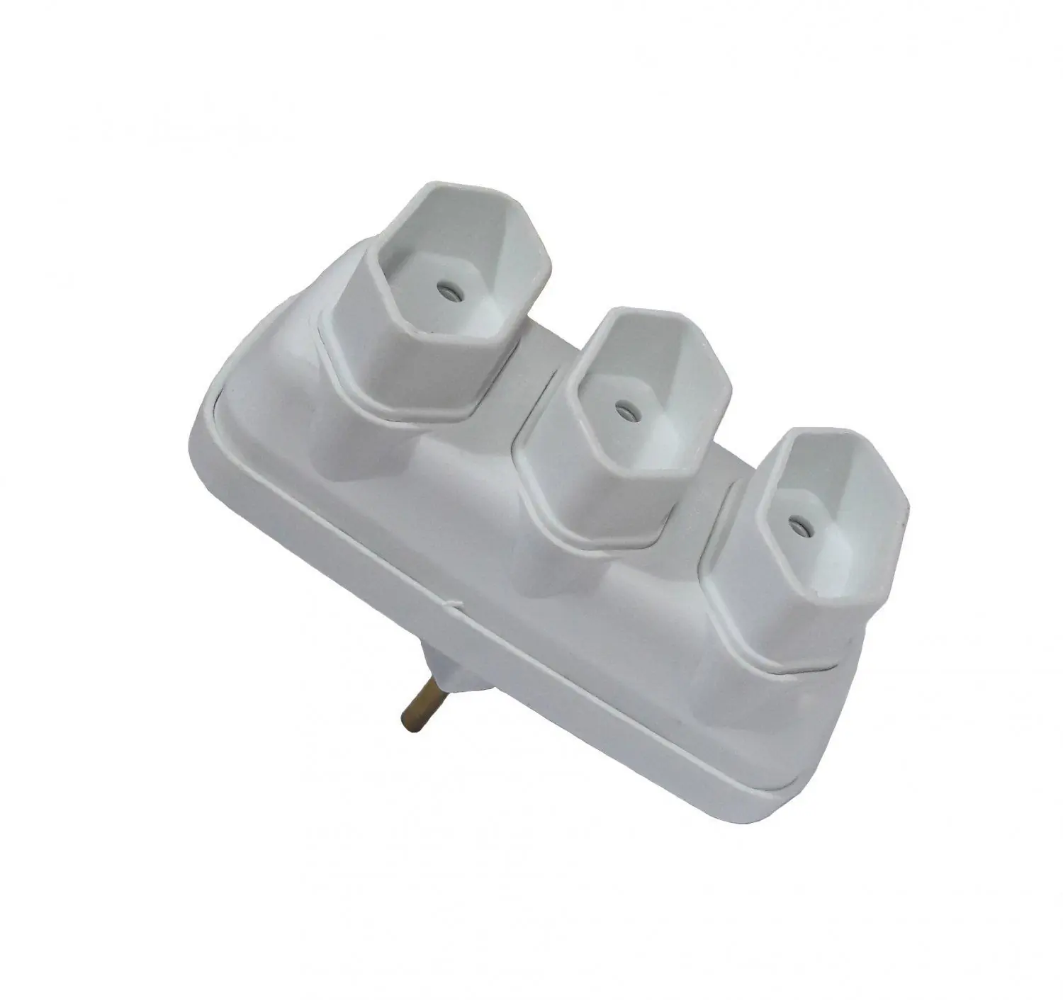 Pino Macho 3 Saidas (novo) Bipolar 10a Branco - Ilumi, Opção: Branco(a)
