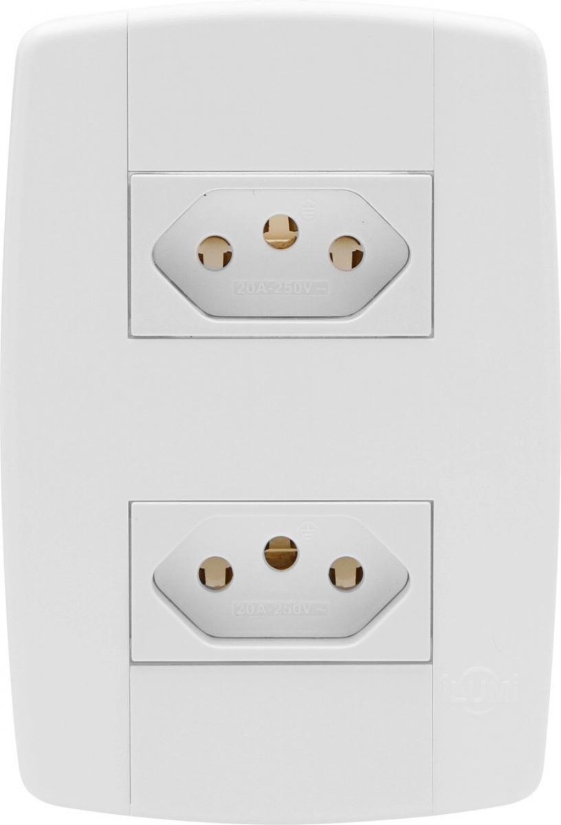 Ilumi Lev 2 Tomadas Monobl 10a 250v
