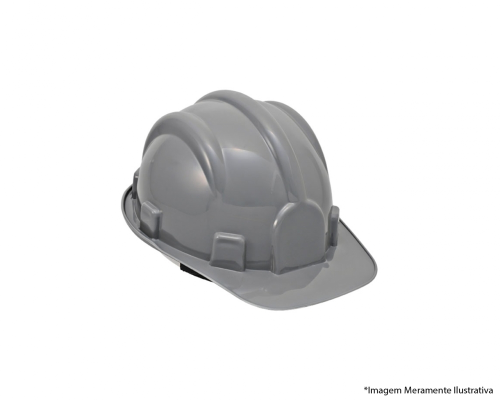 Capacete Plástico Plt Plastcor Cinza
