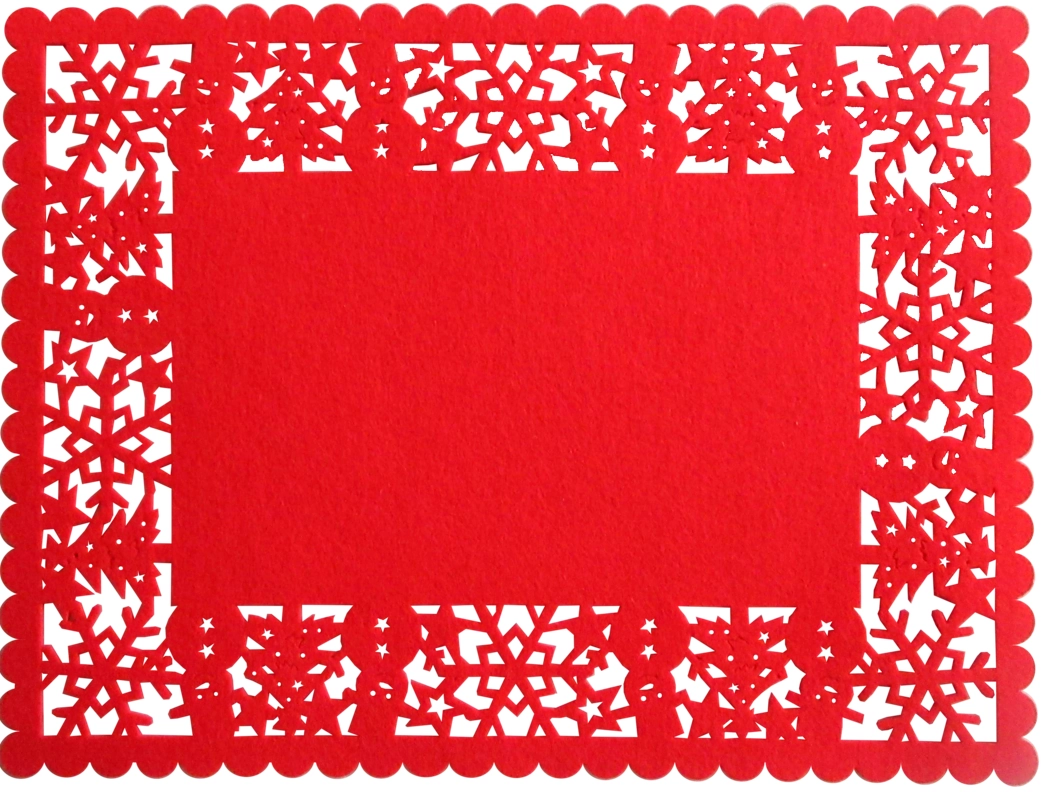Jogo Americano Feltro Boneco Neve Ret 40x30x0.3cm Gld7107 Rio Master