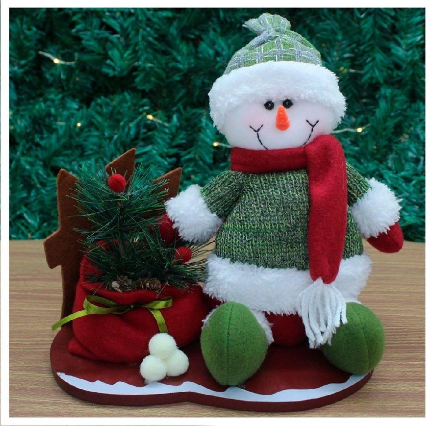 Boneco Pelucia Natal Saco Presente Papai Noel Boneco Neve Vm Vd Xdz 25