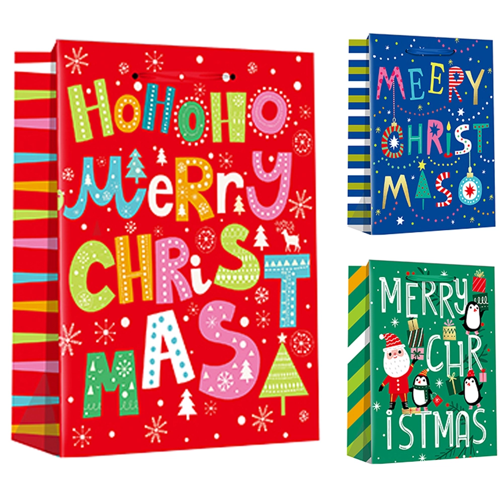 Sacola De Papel Merry Christmas Sortidos 32x26x10cm 1011306 Campineira