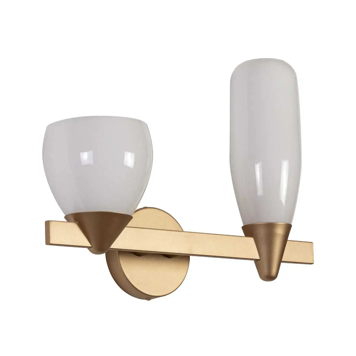 Arandela Akemi Ouro Starlux Vl017 2 Cupulas Vidro P/2 G9 St2534