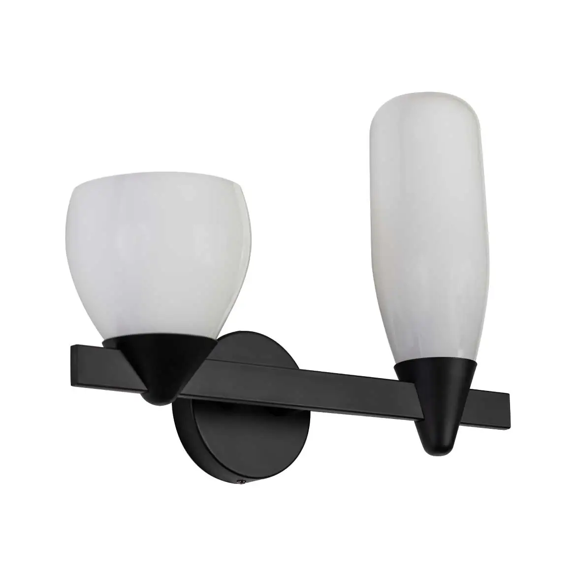 Arandela Akemi Preto Starlux Vl017 2 Cúpulas Vidro P/2 G9 St2534
