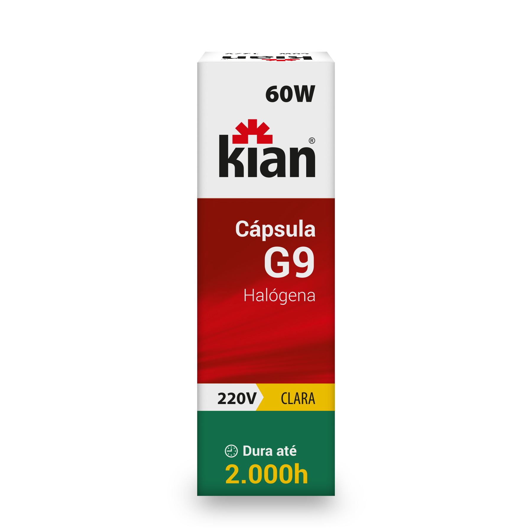 Lâmpada Halógena G9 Cápsula 60W Luz Amarela 220V Kian