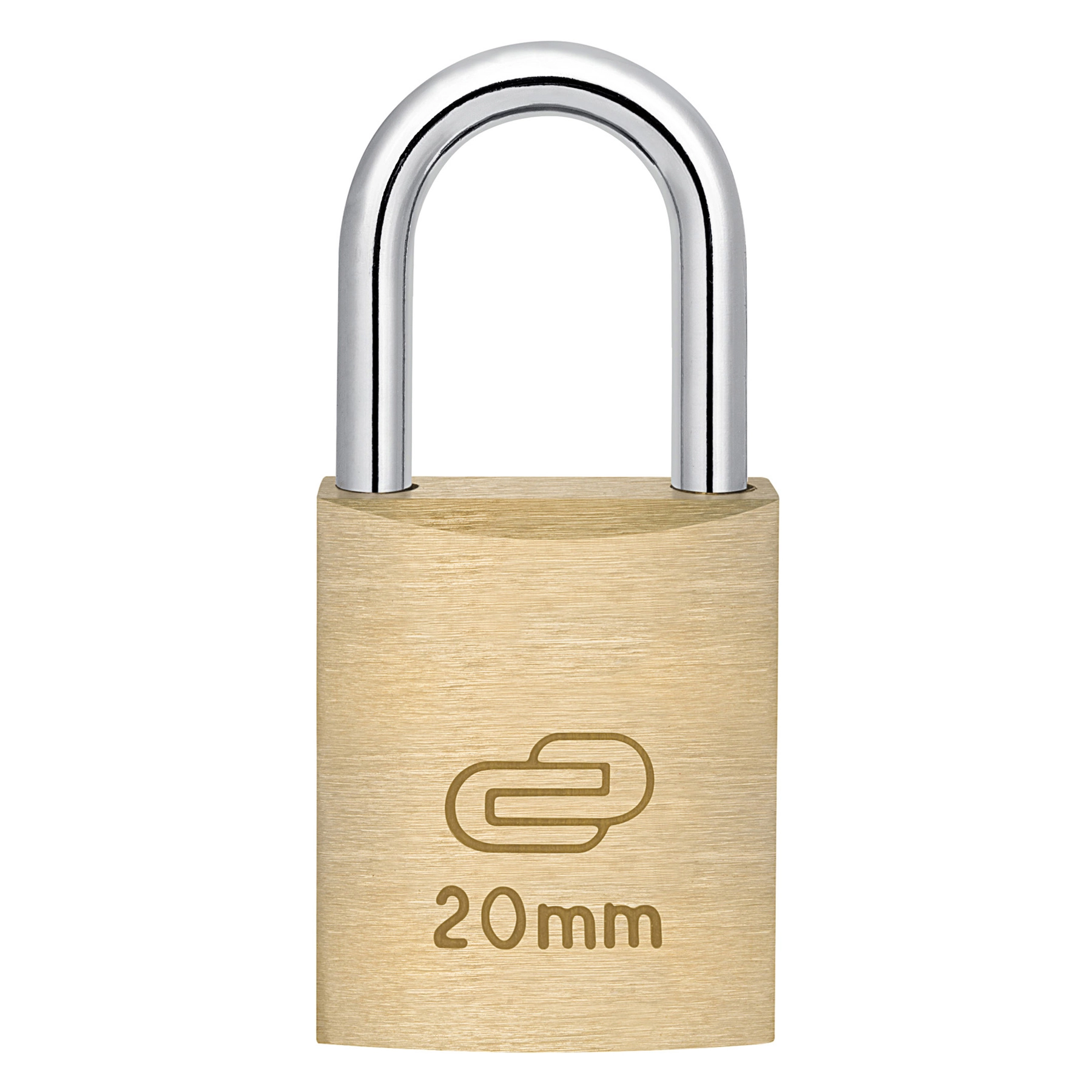 Cadeado com Chave Simples 20mm Latão Dourado Standers