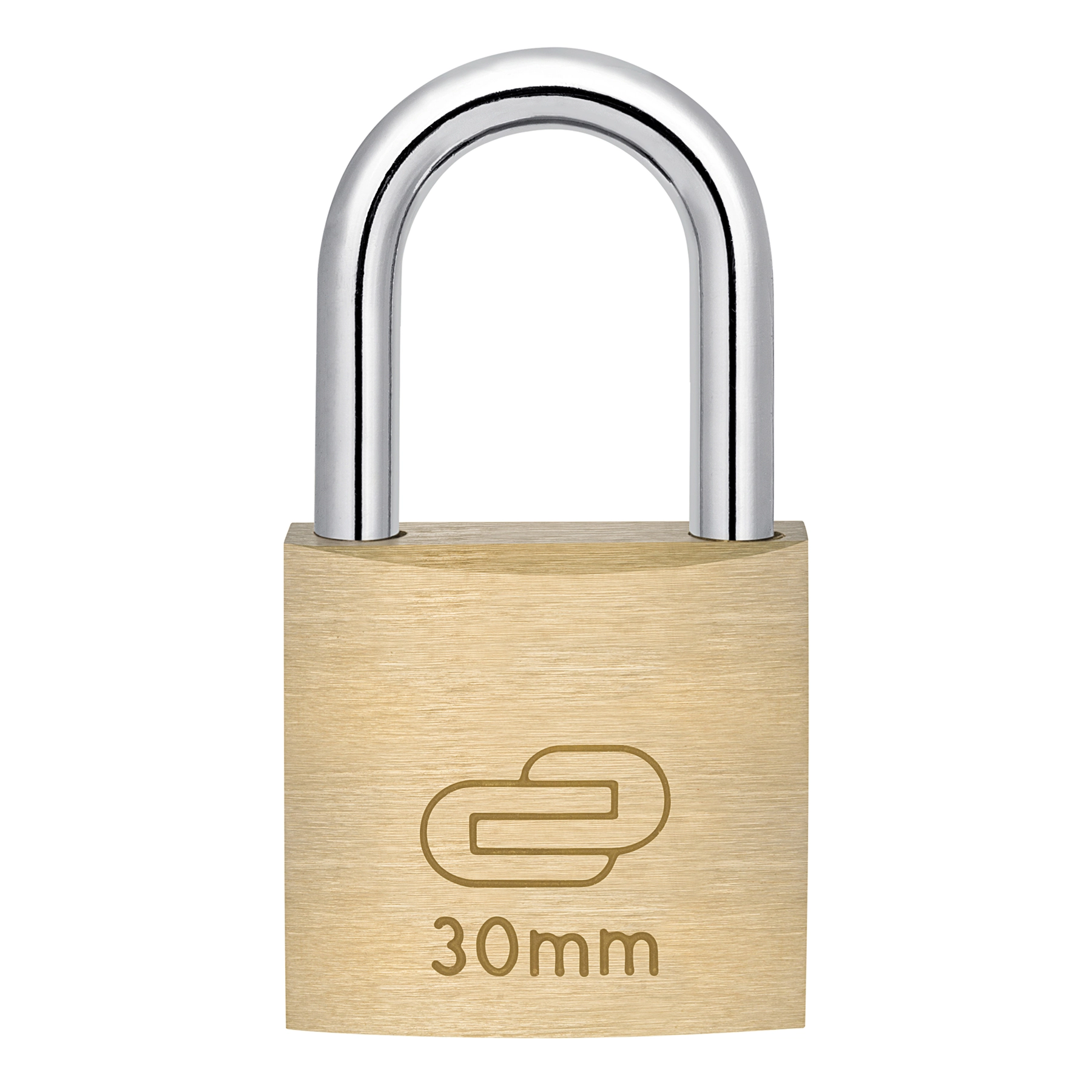 Cadeado com Chave Simples 30mm Latão Dourado Standers