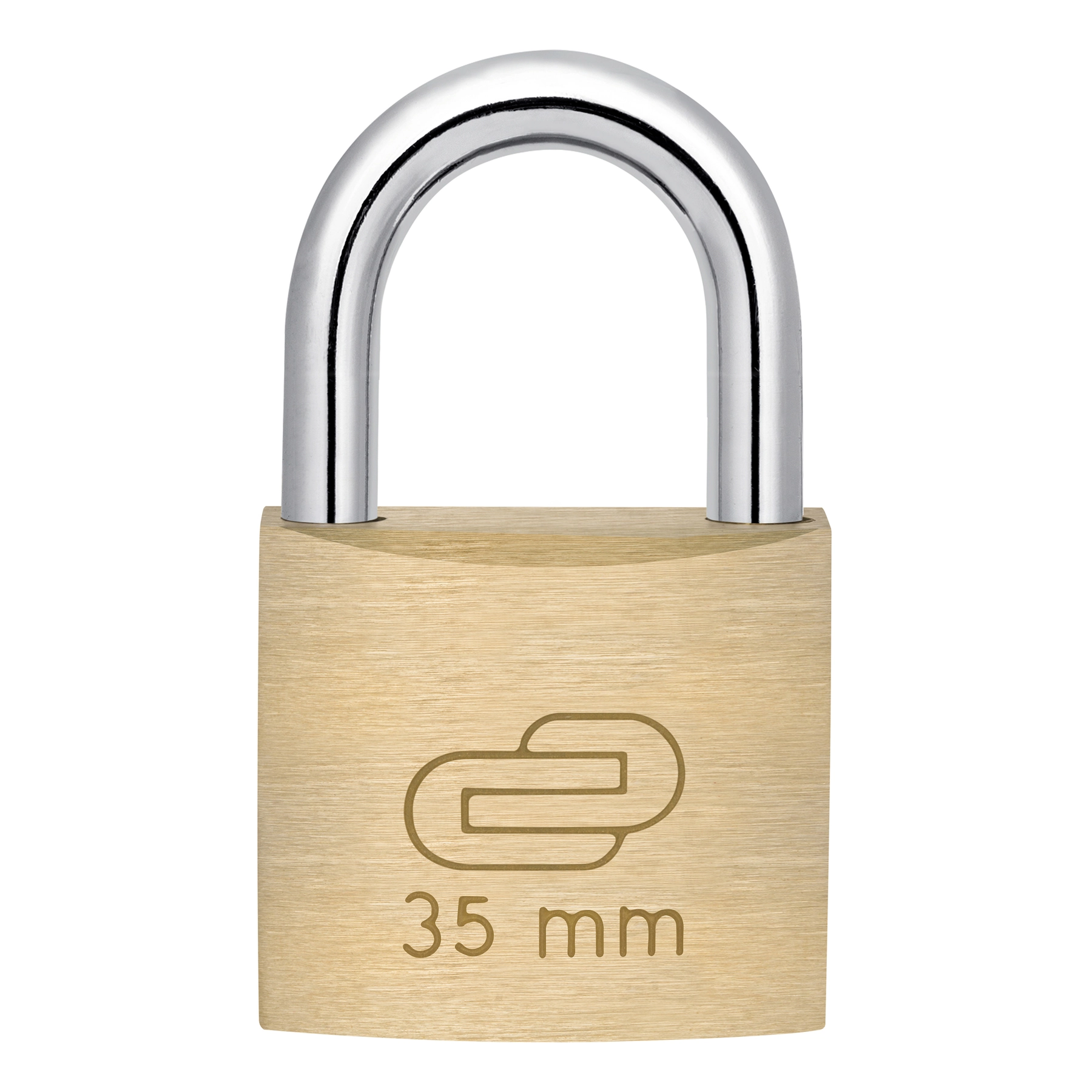 Cadeado com Chave Simples 35mm Latão Dourado Standers