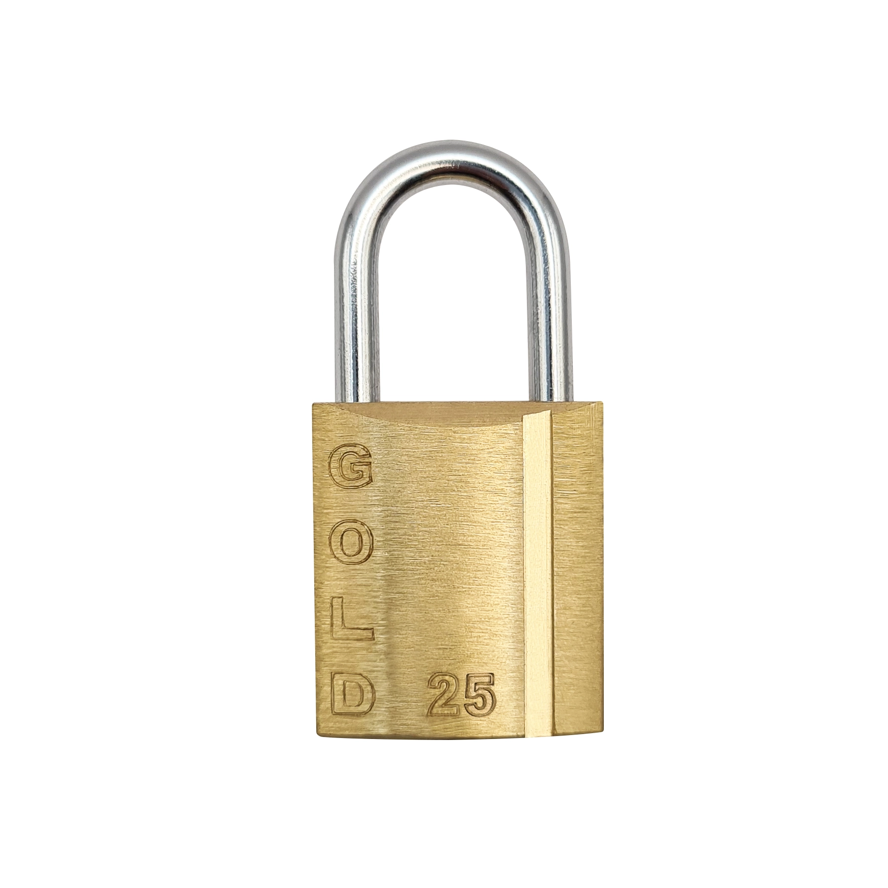 Cadeado Clássico com Chave Yale 25mm Gold