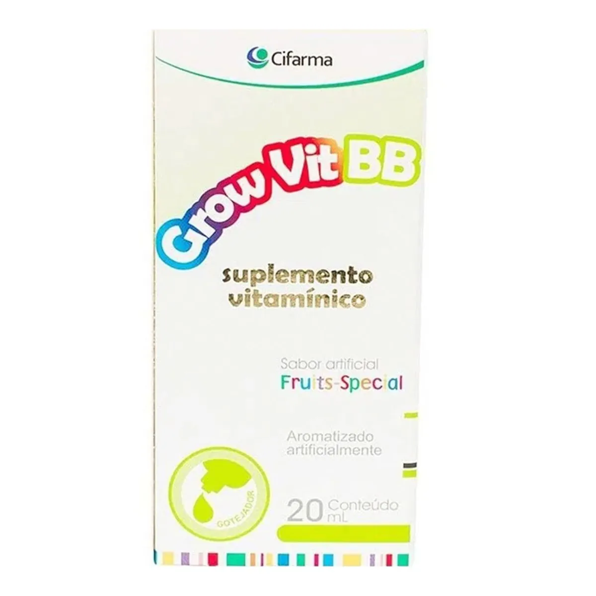 Polivitamínico Grow Vit BB Gotas Com 20ml