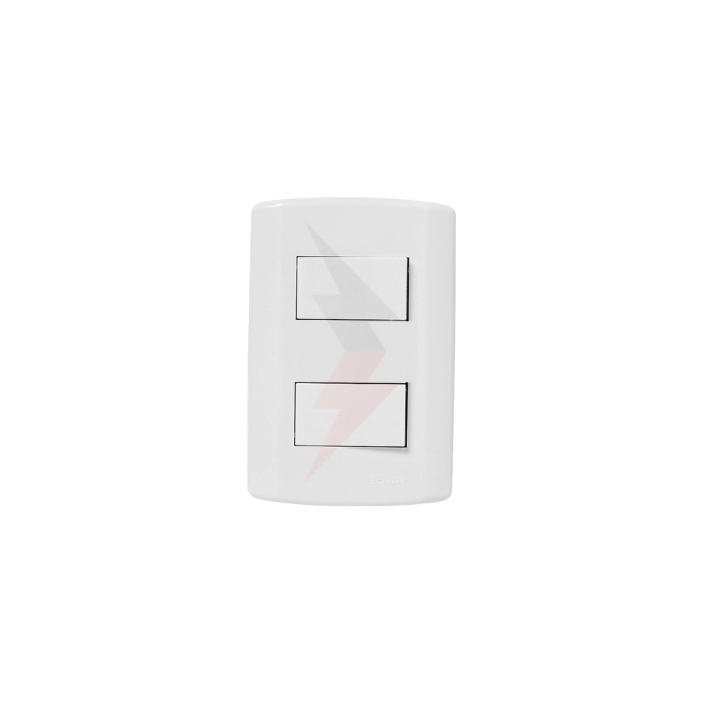 Interruptor Com 1 Tecla Simples E 1 Tecla Paralela Com Placa 4x2 Branco