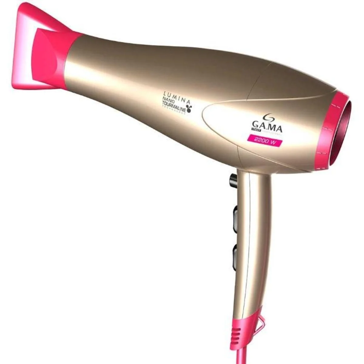 Secador de Cabelos Gama Lumina ASS2186 2200 Watts Bege e Rosa 110V