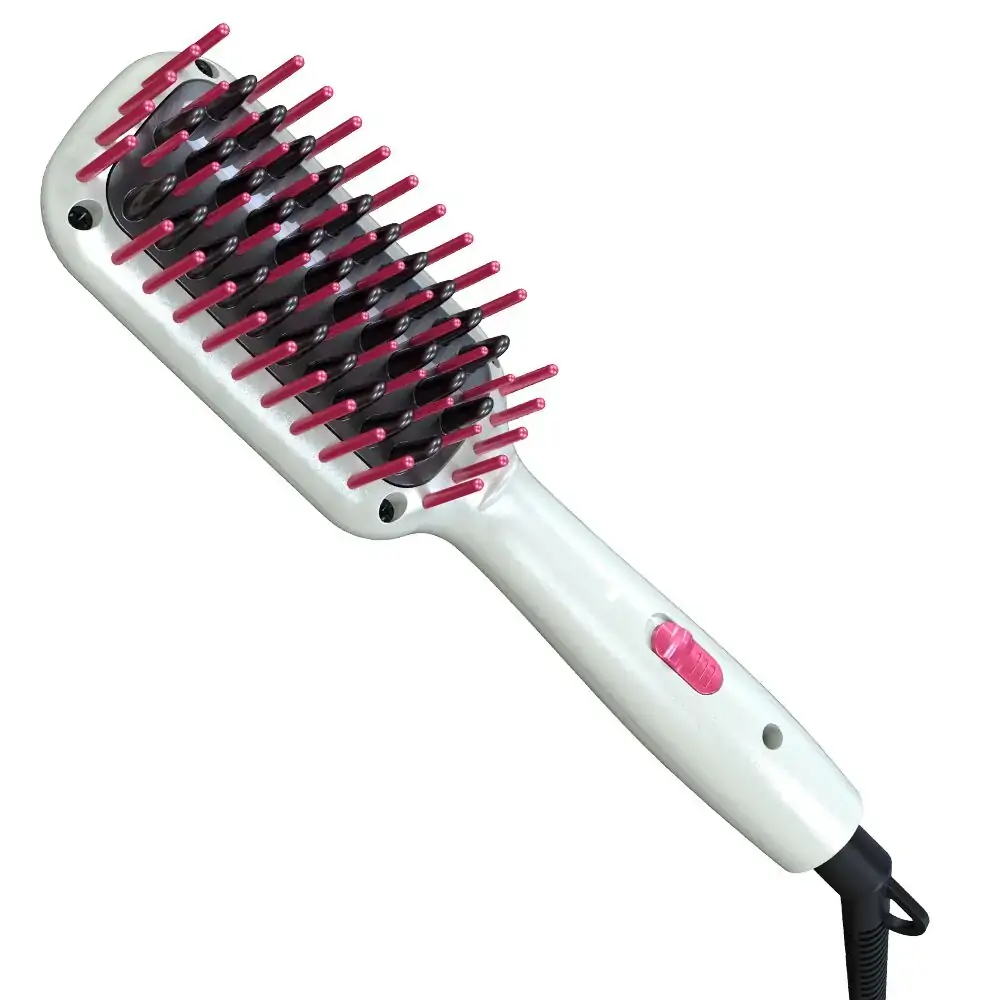 Escova Gama Italy Innova Nano Ceramic Ion, Temperatura 200°C, Cabo Giratorio, Branco - Bivolt