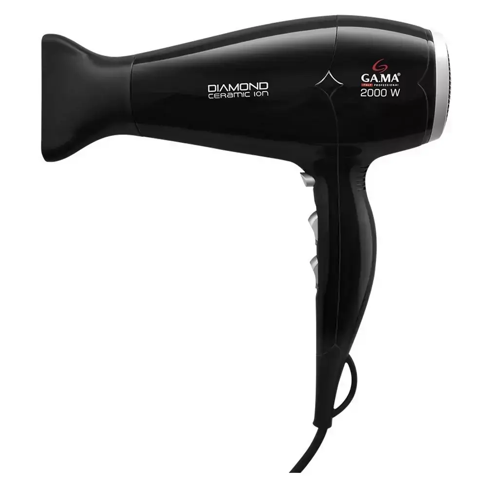 Secador Gama Italy Diamond Ceramic Ion, 2 vel, 3 temp. 2000W, Preto - 110V