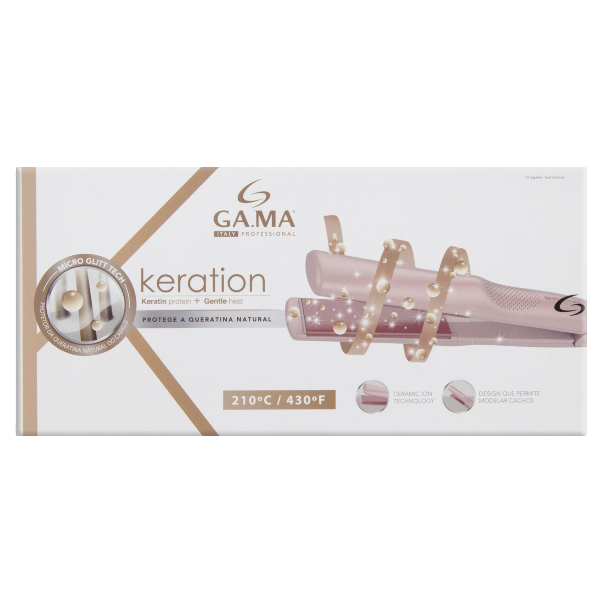 Prancha Gama Italy Keration Ceramic Íon - Bivolt