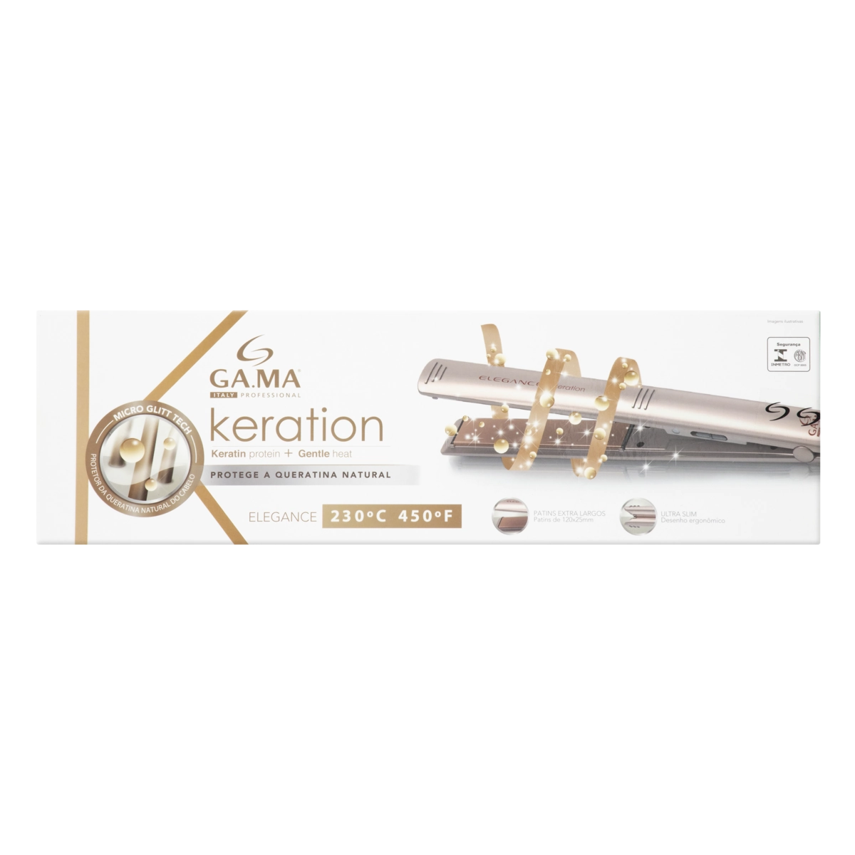 Prancha Gama Italy Elegance Keration Ceramic Ion - Bivolt