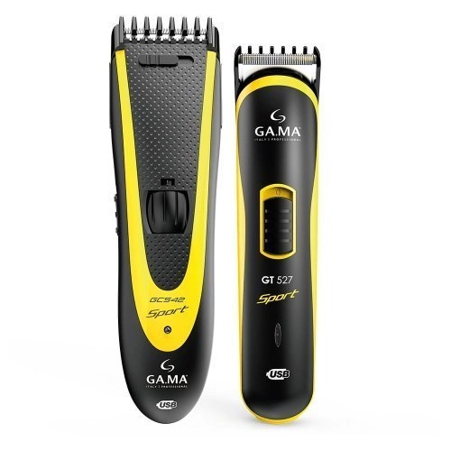 Kit Máquina De Corte Gama Italy GCS547 Sport, USB, Preto/Amerelo - Bivolt