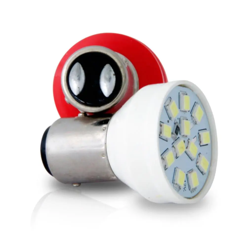 Lâmpada Led (Par) 2 Polos 12V Vermelho 12 Leds - AUTOPOLI AP197
