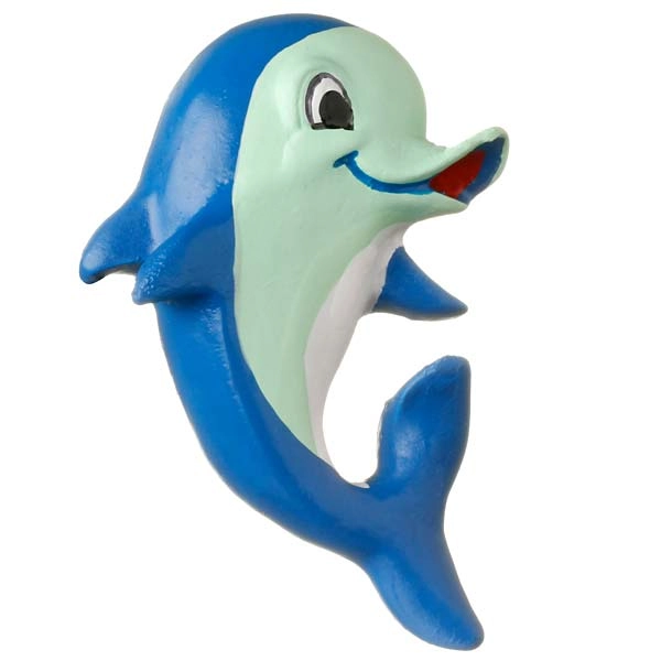 Puxador para Móveis Infantil Golfinho Azul Resina Colorido Chiquita Bacana