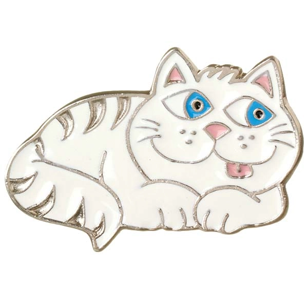 Puxador para Móveis Infantil Gato Zamac Cromado Colorido Chiquita Bacana