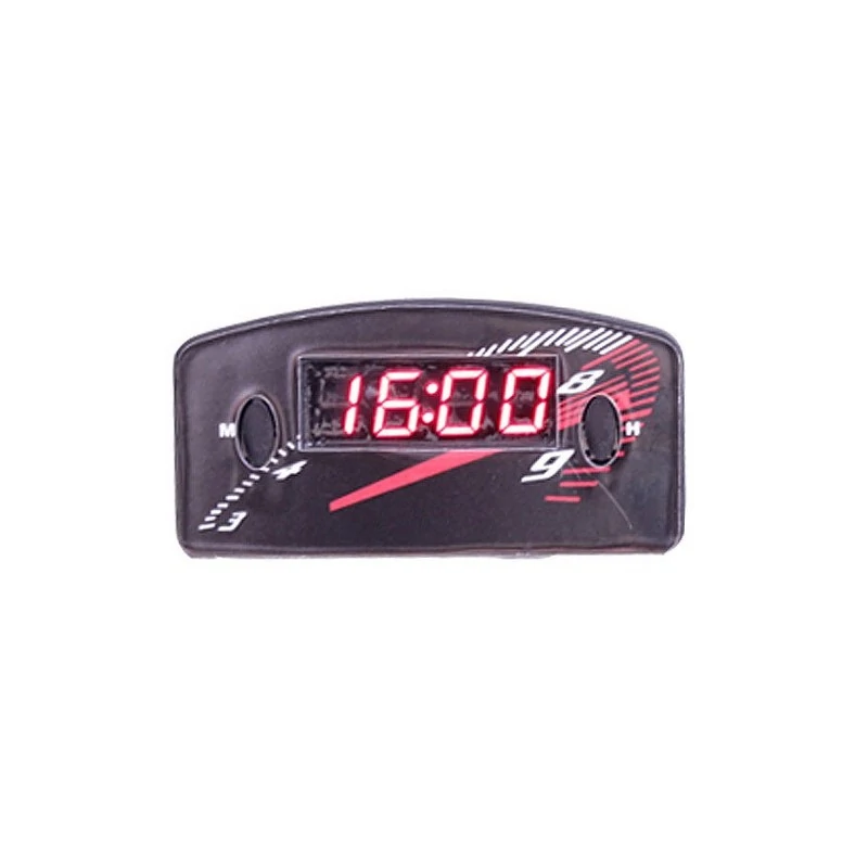 Relógio Automotivo Preto com Visor Vermelho Modelo Conta Giro - SERAUTO 09006