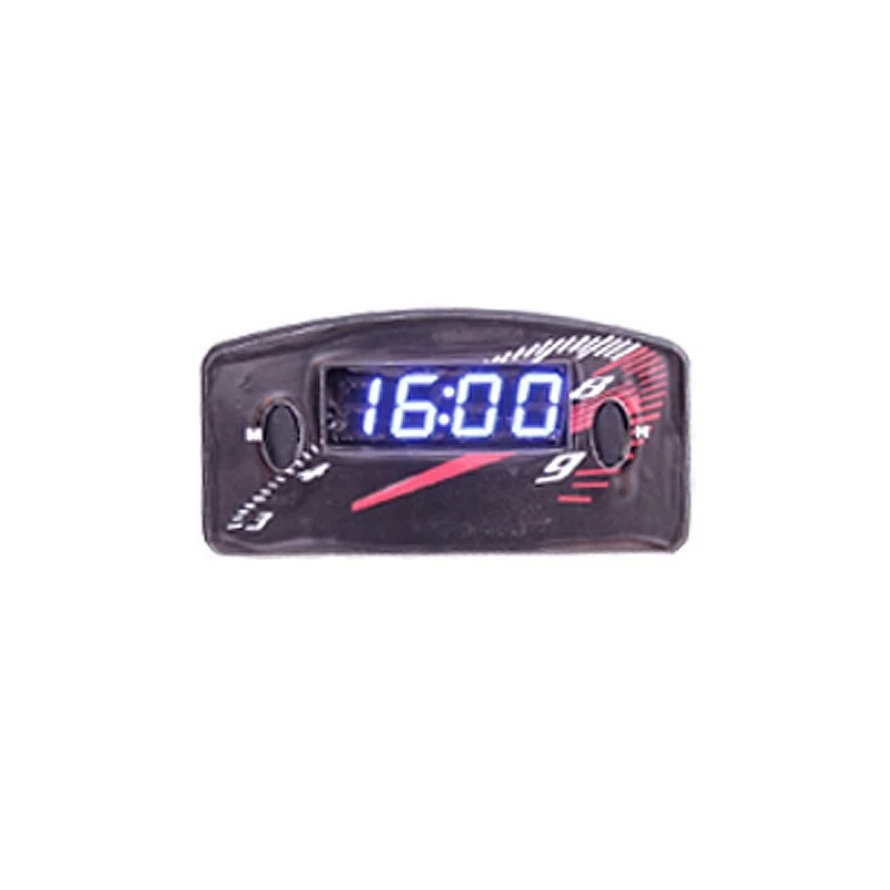 Relógio Automotivo Preto com Visor Azul Modelo Conta Giro - SERAUTO 09010