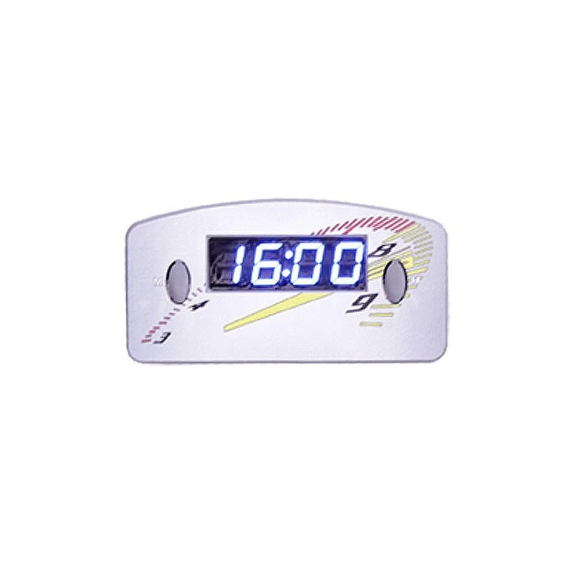 Relógio Automotivo Cinza com Visor Azul Modelo Conta Giro - SERAUTO 09016