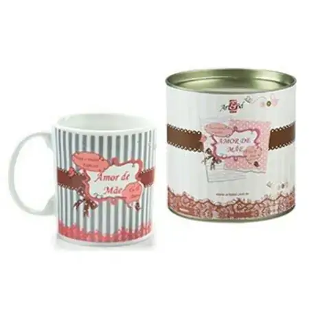 Caneca Porcelana Artebel Amor De Mae