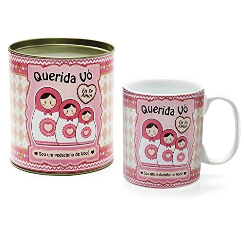Caneca Porcelana Artebel Querida Vo/tubete
