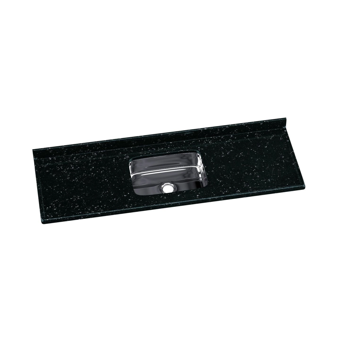 Pia De Cozinha Em Mármore Sintético Com Cuba Em Aço Inox 160cmx55cm Aj Rorato