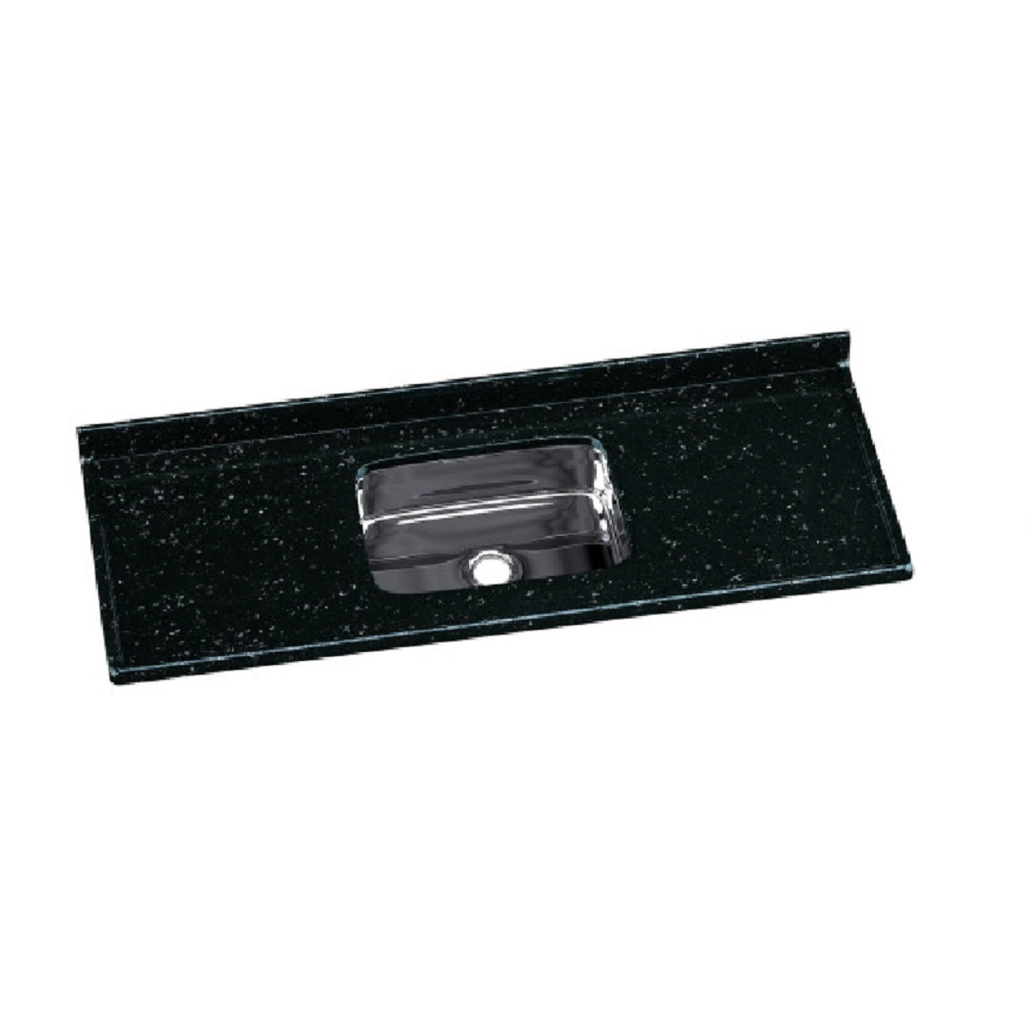 Pia Para Cozinha Em Mármore Sintético Com Cuba Em Aço Inox 140cmx55cm Aj Rorato
