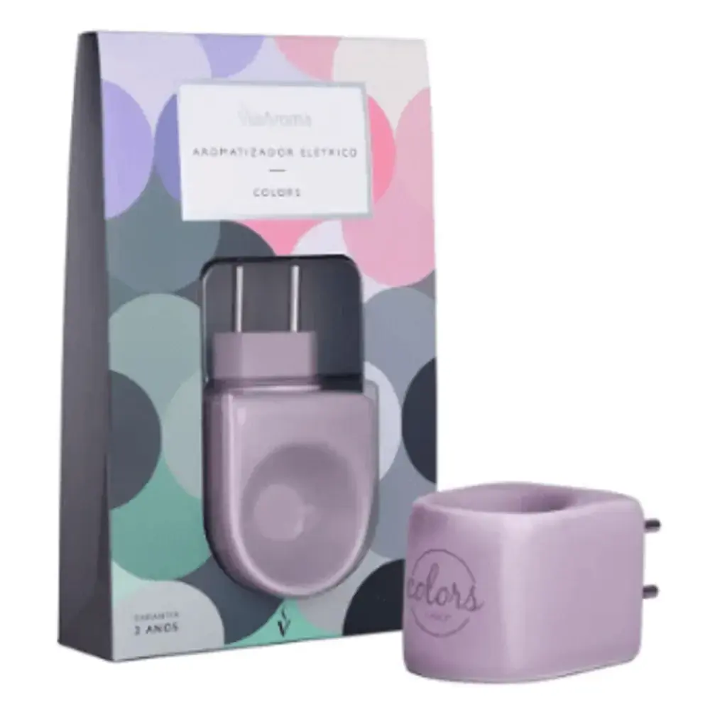 Aromatizador Elétrico Colors de Porcelana Bivolt - Via Aroma - Lilás