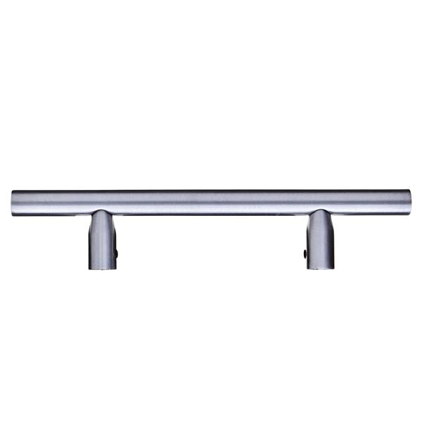 Puxador para Porta 9,6cm Cromado Acetinado Prata Pauma