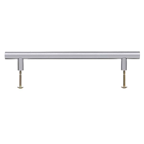 Puxador para Móveis Alça 160mm Alumínio Cromado Acetinado Prata Pauma