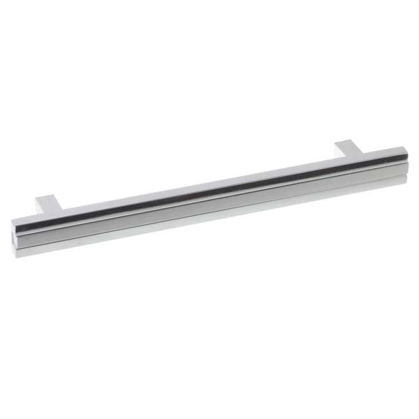 Puxador para Móveis Alça 160mm Alumínio Cromado Acetinado Prata Pauma