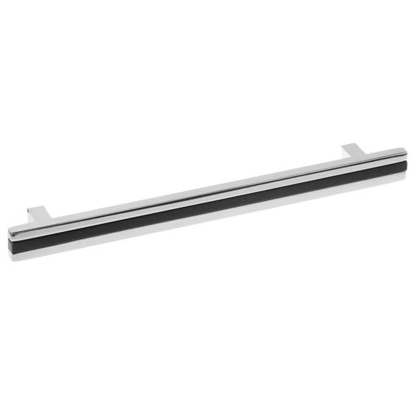 Puxador para Móveis Alça 160mm Alumínio Cromado Preto Pauma