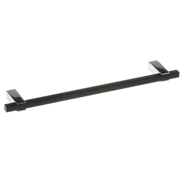 Puxador para Móveis Alça 160mm Alumínio Cromado Acetinado Preto Pauma