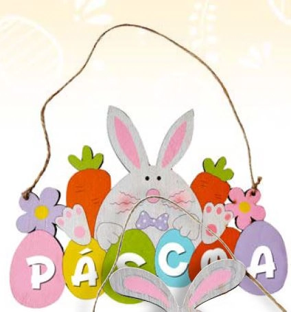 Placa Decorativa Pascoa Sortida 22cm