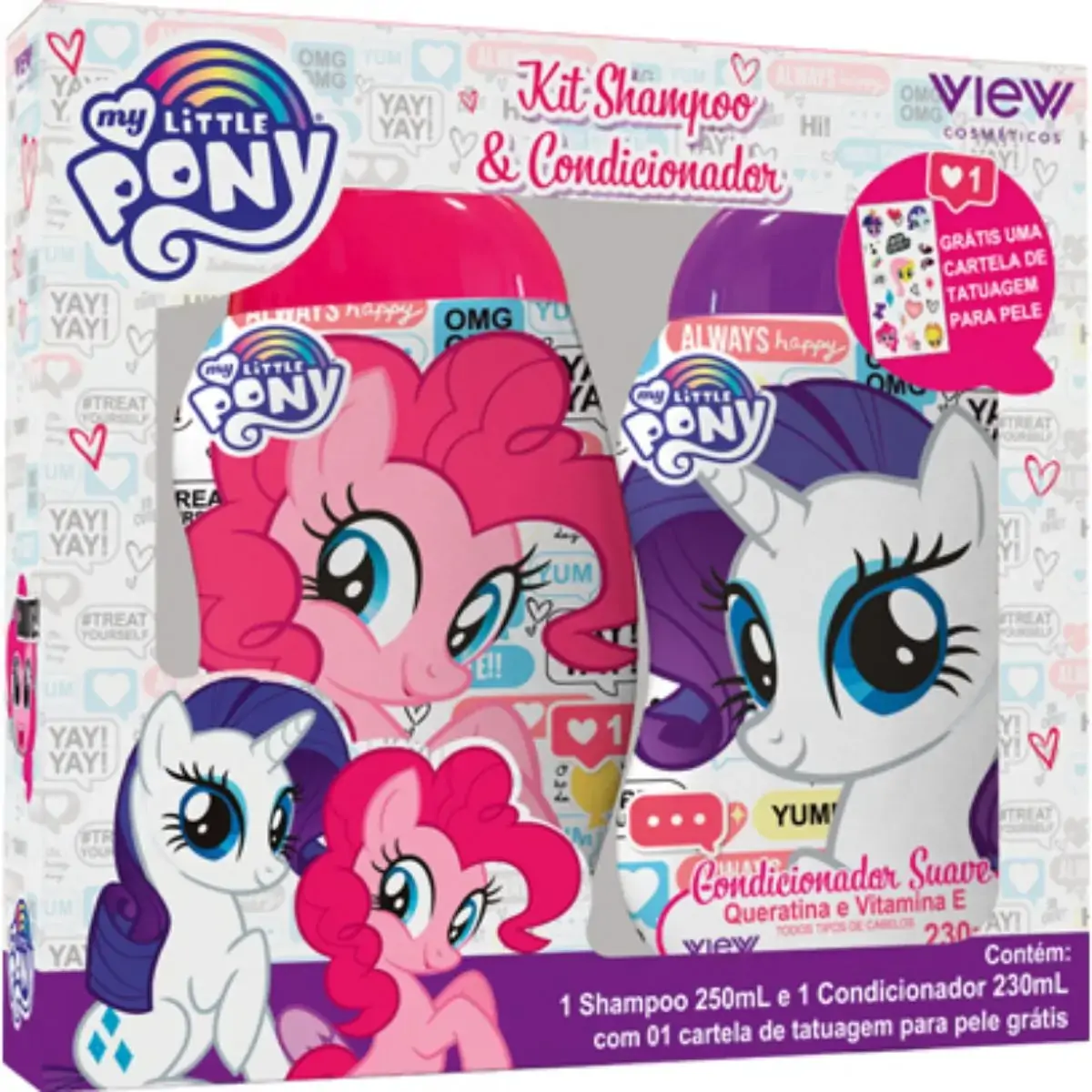 Kit Com Shampoo E Condicionador LITTLE PONY 250 e 230ml