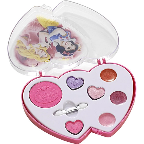 Estojo Duplo Coração Cristal Princesas Beauty Brinquedo