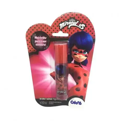 Brilho Labial Glitter Infantil Miraculous Lady Bug