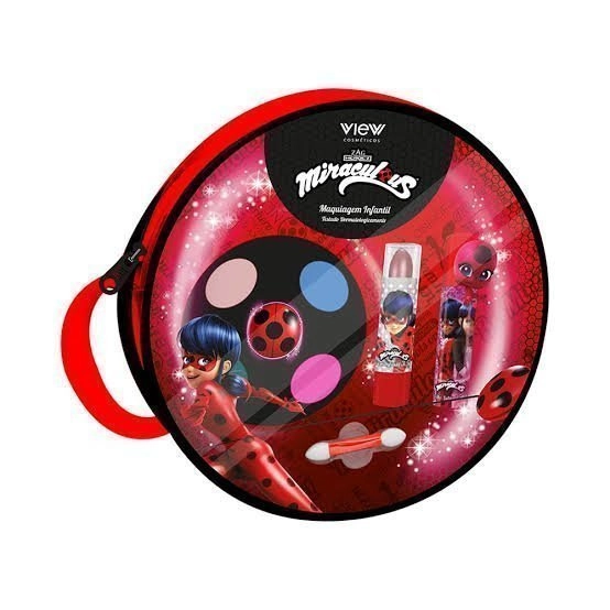 Kit De Maquiagem Miraculous Com Bolsinha - View Cosméticos