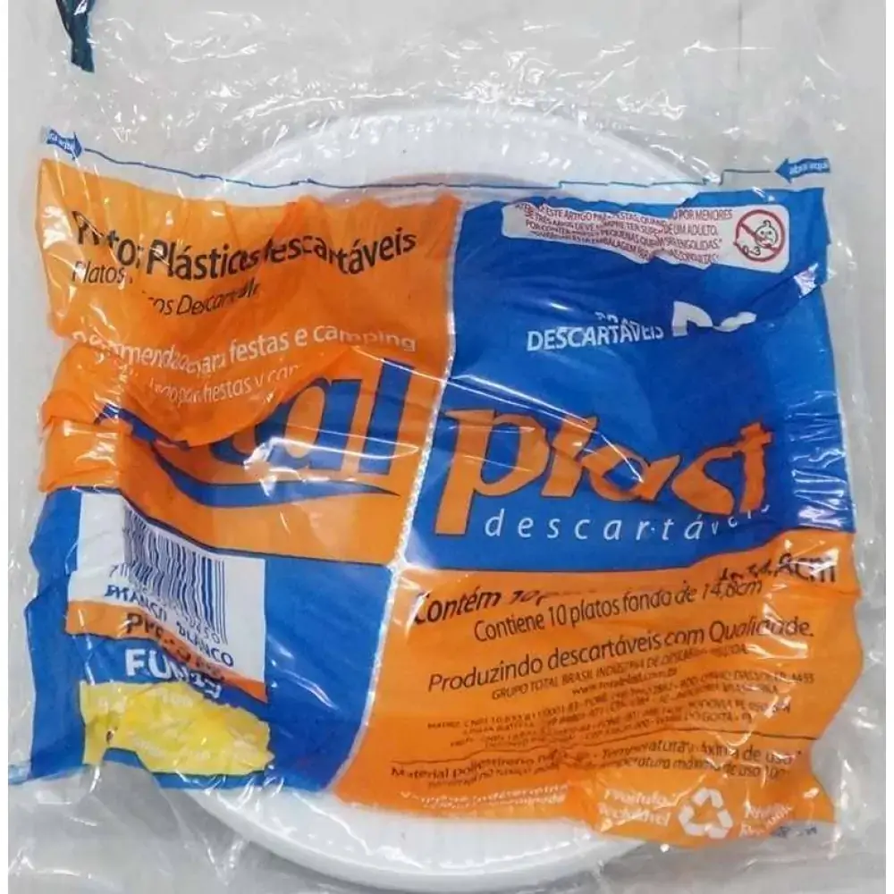 Prato Desc Totalplast Fundo 14,8cm C/10