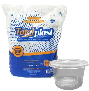 Pote Redondo C/tampa 500ml C/24 Totalplast