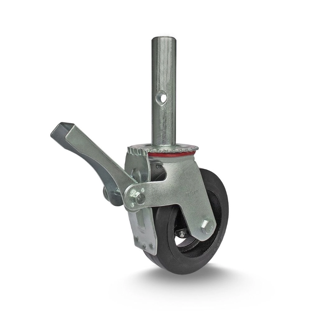 Roda Para Andaime Borracha C/ Freio 150mm Até 225kg