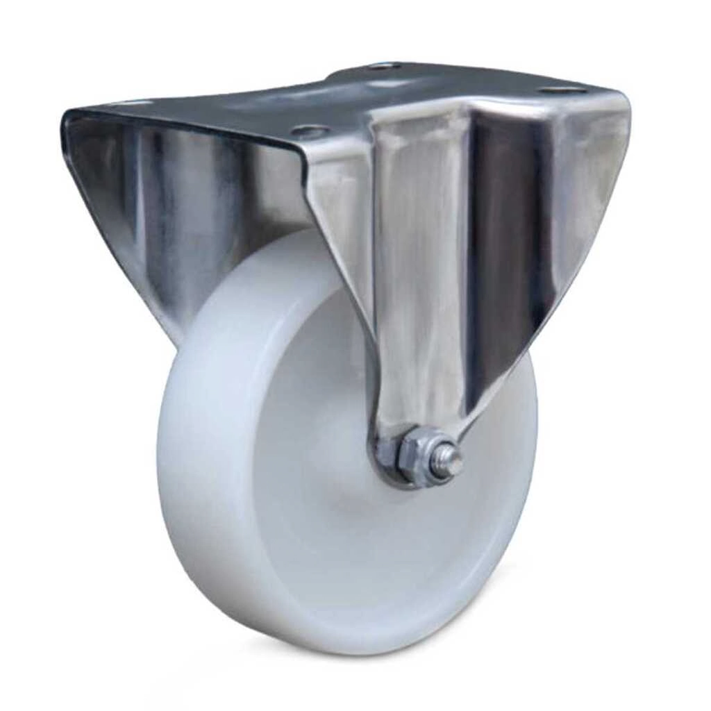 Rodízio Série 12 Inox Placa Fixa 76mm - Nylon 150kg - Colson - 4182