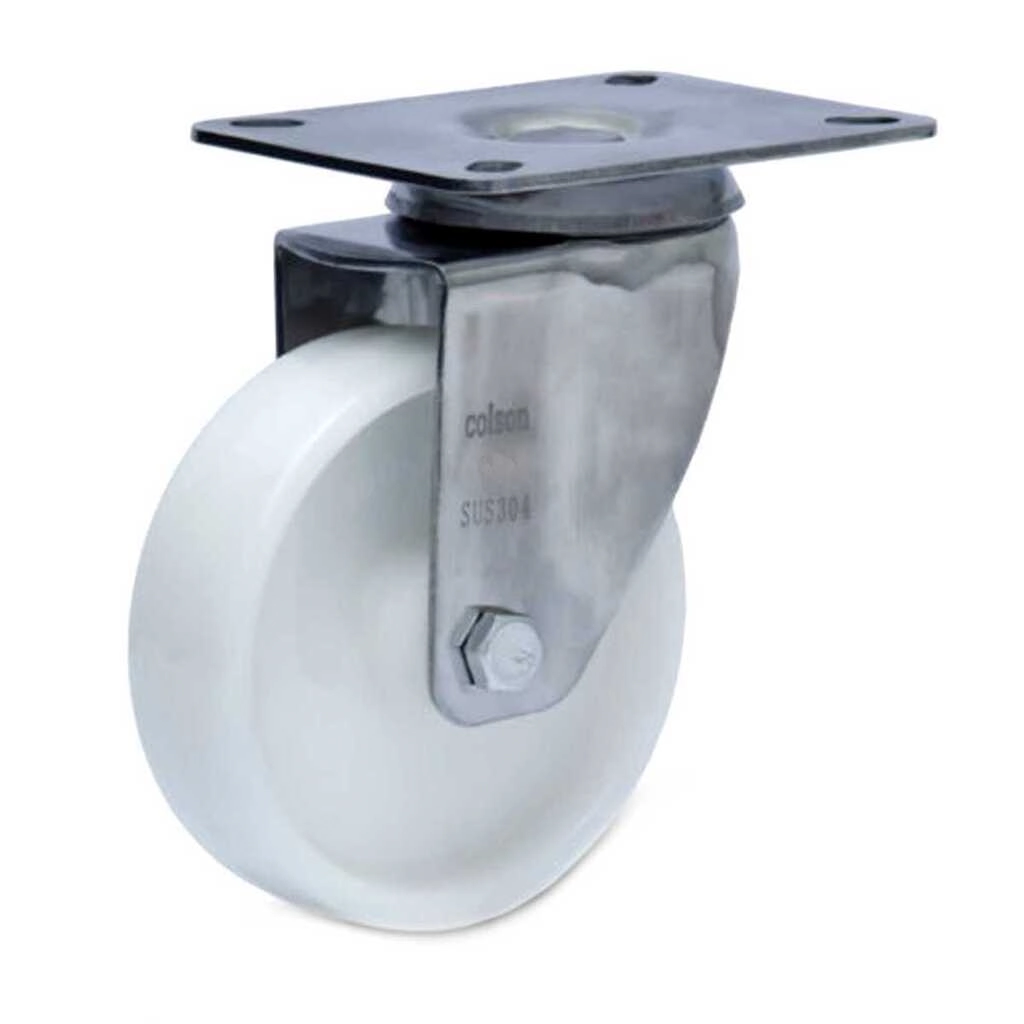 Rodízio Série 12 Inox Placa 101mm - Nylon 170kg - Colson - 4183