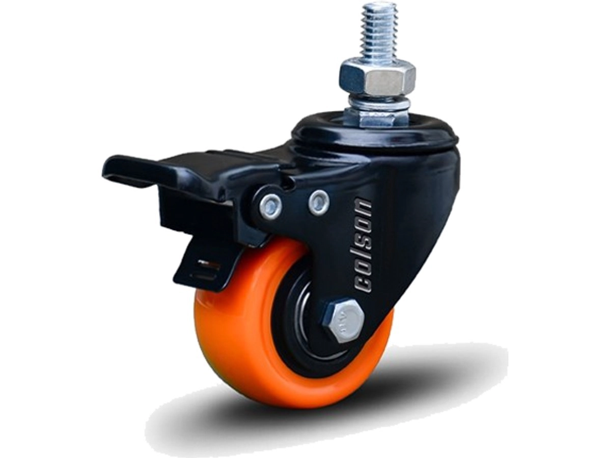 Rodízio de Plástico com Freio Multicolorido 41mm até 30kg Colson