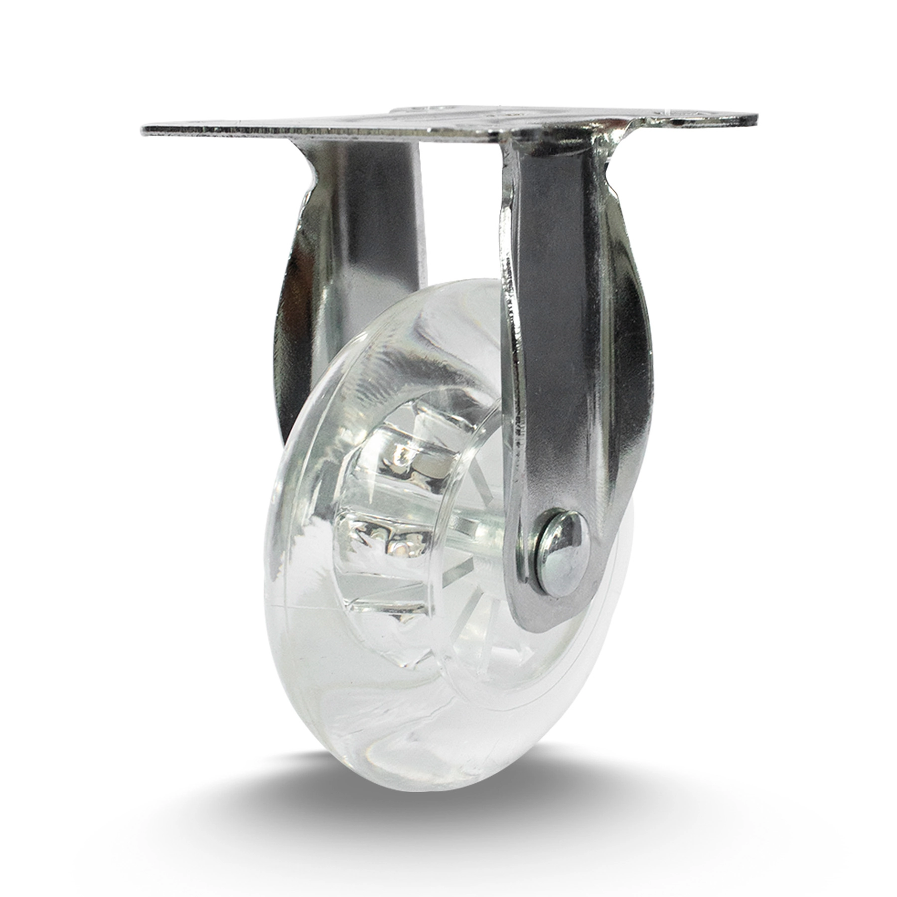 Rodízio  de Silicone sem Freio Cristal 75mm até 50kg Colson